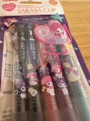 Zebra Sarasa Clip Gel Pens My Melody Kuromi 50th Anniversary 5 Colors 0.5mm
