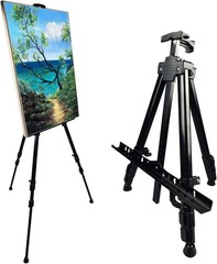 Art Easel Stand for Painting Canvases Metal Adjustable Height 17 to 66 Inches