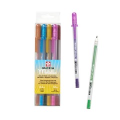 16-Piece Metallic Gel Pen Set – Assorted Colors, Gelly Roll Style, Art & Craft S