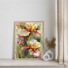 Paint by Numbers Kit for Adults Beginner,Flower Oil Painting Kit Adult Paint by