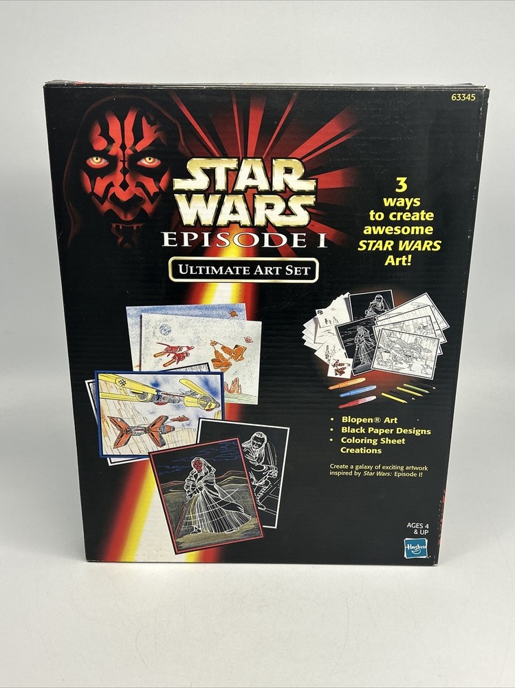 Star Wars Episode 1 Ultimate Art Set Art, Designs, And Sheets 1998 Hasbro New