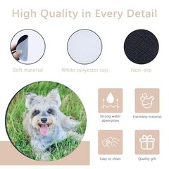 18 PCS Sublimation Coasters Blanks Bulk, 4X4 Inch round Blank Cup Mat Rubber for