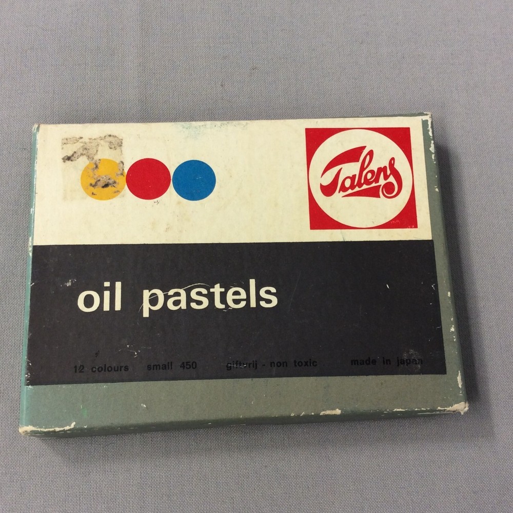 Vintage Talens Oil Pastels Small 450 12 Colours Made In Japan
