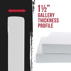 30″ x 40″ Gallery Depth 1-1/2″ Profile Stretched Canvas 2-Pack – Gesso Primed