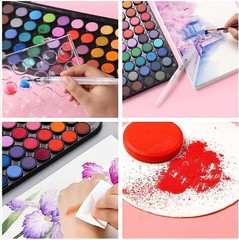 Watercolor Paint,48 Colors Washable Watercolor Paint Set With Brush, Refillab…