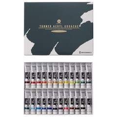 Turner Acrylic Gouache 24 Colors Set School Japan Import Turner Color