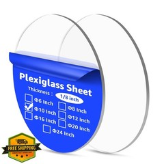 Art3d 2pc 10″ Clear Round Acrylic Sheets