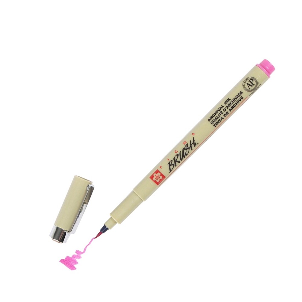 XSDK-BR-21 Sakura Pigma Brush Marker Pen, Rose Ink, Pack of 2