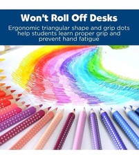 Faber Castell Grip Watercolor Pencils 24 Count with Brush Non Toxic Ergonomic
