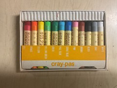 Vintage CRAY-PAS Colors Oil Sticks Crayons 12 CT XFP-12 Sakura Color Japan 1970s