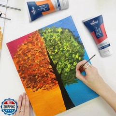 BLUEBIRD Studio Acrylic Paint Tube – Vermilion 6.76 Fl Oz / 200ML – For DIY C