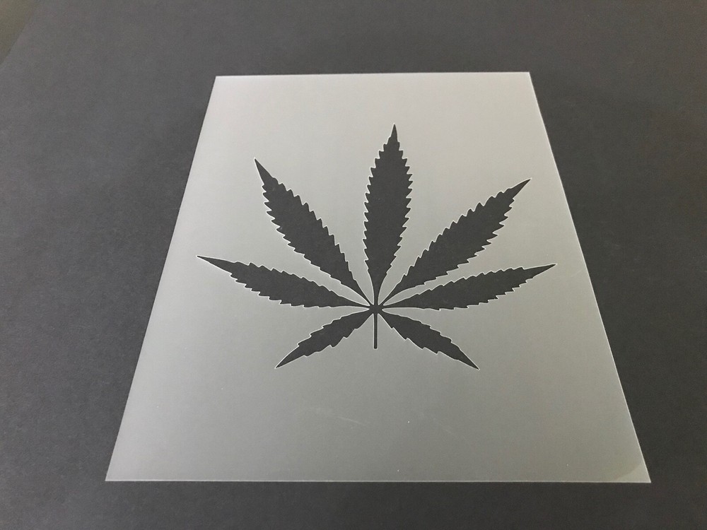 Pot Leaf #1 Stencil 10mm or 7mm Thick, Weed, Marijuana, Crafts, Airbrushing!