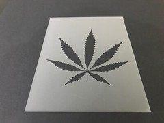 Pot Leaf #1 Stencil 10mm or 7mm Thick, Weed, Marijuana, Crafts, Airbrushing!