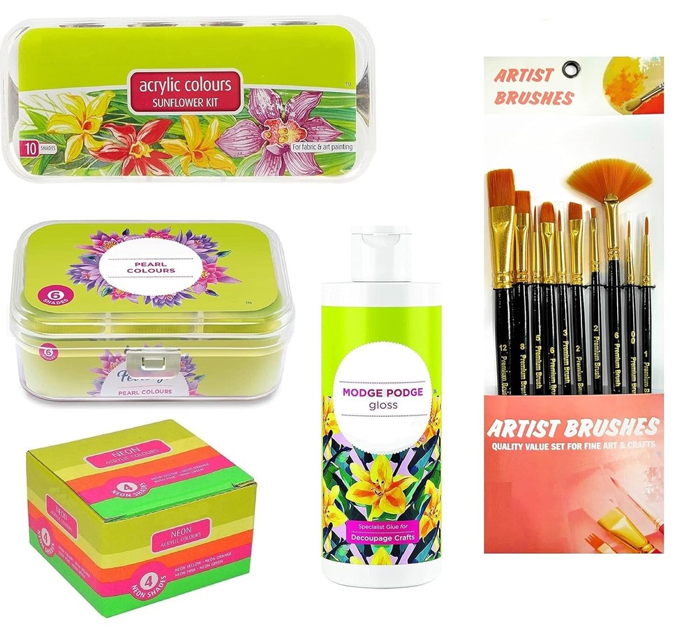 Definite Art Fevicryl Kit For Painting & Printing Fabrics 1 Acrylic Kit10 Color