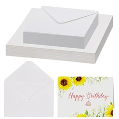 50 PCS Blank Watercolor Cards With Envelopes 5×7 Inch 140lb 300GSM DIY