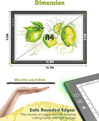 KACOLA A4 Light Pad for Diamond Painting, Light Board, Tracing Light Box by Magn