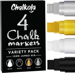Non-Toxic Chalk Markers for Art, Car Windows – 4 Pack