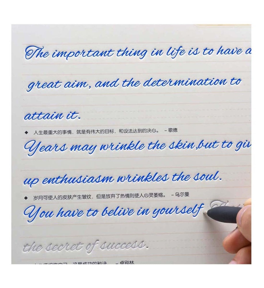 English Calligraphy Handwriting Practice Copybook Board Groove Training Work