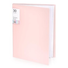 Portfolio Binder with Plastic Sleeves, Pocket Portfolio Folder with Clear Pink