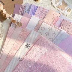 30 Sheets A4 Textured Scrapbook Paper Mesh Fabric Set for Journals Crafts