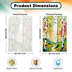 Paint by Numbers Kit for Adults Beginner & Kids Age 8-12 with Wooden Frame, Easy