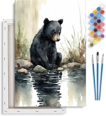 Framed Paint by Numbers Kit for Adults Beginner & Kids Ages 8×12 Inch YOP0201