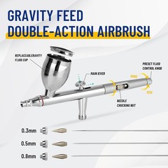 Precision Airbrush Kit with Stainless Steel Nozzles – Ideal for All Art Forms