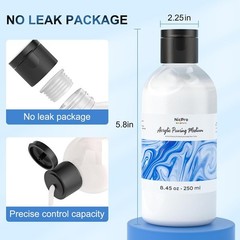 Translucent 8.45oz Acrylic Flow Medium – Enhance Your Painting Experience Safely