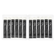 12Pcs Creamy Oil Pastels Soft Oil Crayons Pastels Stick White