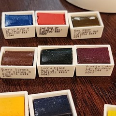Winsor Newton Artists Watercolour 6″x6″ Wood Dovetail Box Case w/ 12 Half Pans