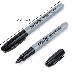Ezzgol Black Permanent Markers Bulk, 24 Packs 1 Count (Pack of 24),