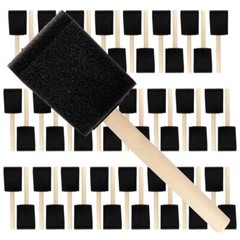 Pro Grade Foam Brushes 2 Inch 48 Piece Poly Foam Brush Set