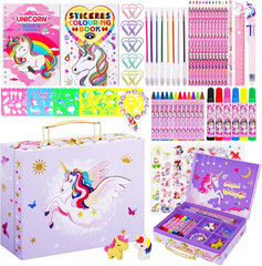 Art Supplies for Kids,66Pcs Drawing Kits with Unicorn Storage Case for Girls Age