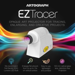 Artograph Tracer Portable 15W LED Art Projector with 163mm Lens, White (Used)