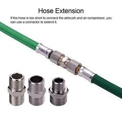 9pcs Airbrush Adapter Kit Multi-Size Fitting Connector Set For Airbrush Air CX4