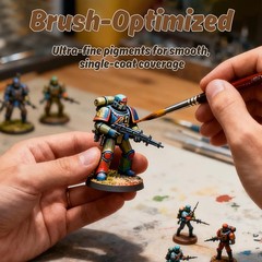 20 Color Model Paint Set with 3 Brushes – Acrylic Miniature Paints for Airbrushi