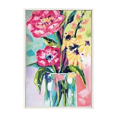 Sylvie Yellow Daisies Framed Canvas Wall Art by Rachel Christopoulos, 23×33