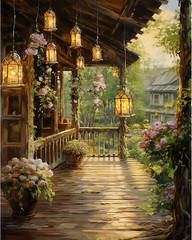 Landscape Paint by Numbers for Adults – Scenery Paint by Number on Canvas Withou
