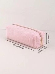Solid Color Large Pencil Case – School Supplies & Stationery Bag