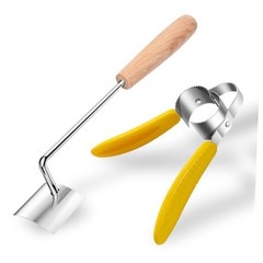 Corn Kernel Remover Combo Set – Stainless Steel Corn Stripper Pliers & Wooden