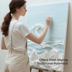 Nicpro Modeling Paste 571 ml / 28.2 oz for Acrylic Painting, High Density Acryli