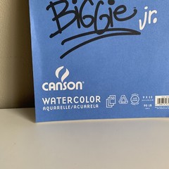 New! Canson Biggie Jr. Watercolor Paper Pad 9×12” 90LB 50 Sheets Cold Press 2004