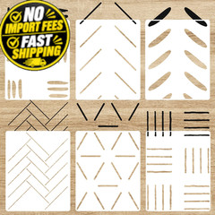 SHYJSHYJ 6 Pack 14” Modern Herringbone 14.2 inches x 11.5 inches, white