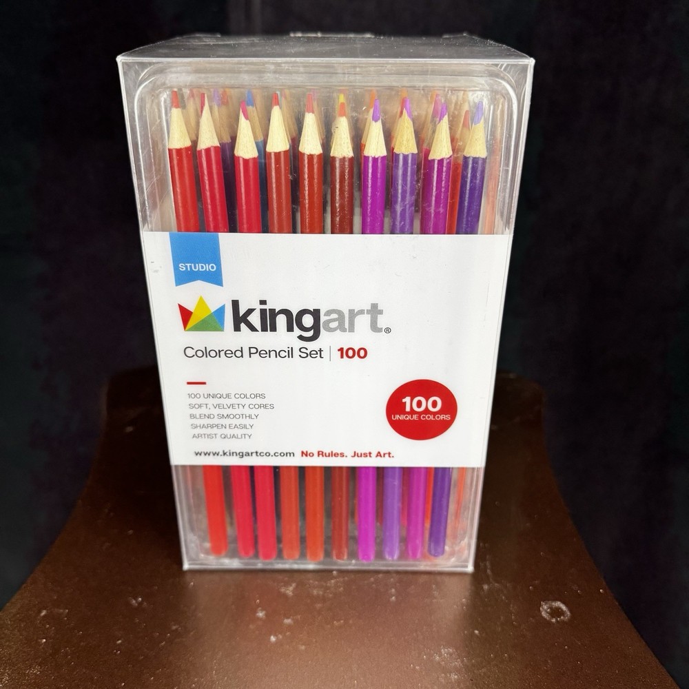 Kingart Studio, Colored Pencil Set, 100 CT. UNIQUE COLORS, ARTIST STUDIO QUALITY