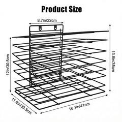 Art Drying Rack WallMounted Painting Rack 8 Removable Shelves Studio Unit