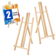 ESRICH 2pcs 17 Inch Tabletop Easels, Easel Stand 17 x 7.5 x 0.71 inches, WOOD