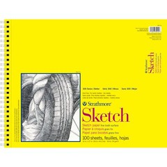 Strathmore 300 Series Sketch Pad 14×17 Inch 100 Sheets for Drawing and Illust…