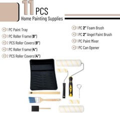 Affordable 11-Piece Paint Supplies Set for High-Quality Interior & Exterior Jobs
