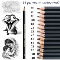 , Sketching Pencil Set Drawing Pen Charcoal Sketch Kit Cover Graphite Charcoa…