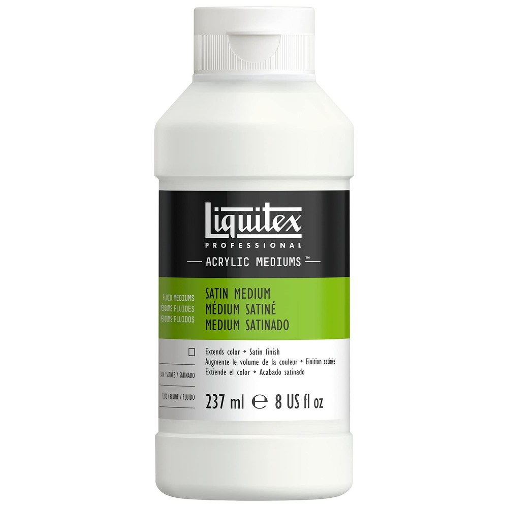 Liquitex Satin Medium For Acrylic Paint 8 Fl Oz Pack Of 1 Varnish Glue